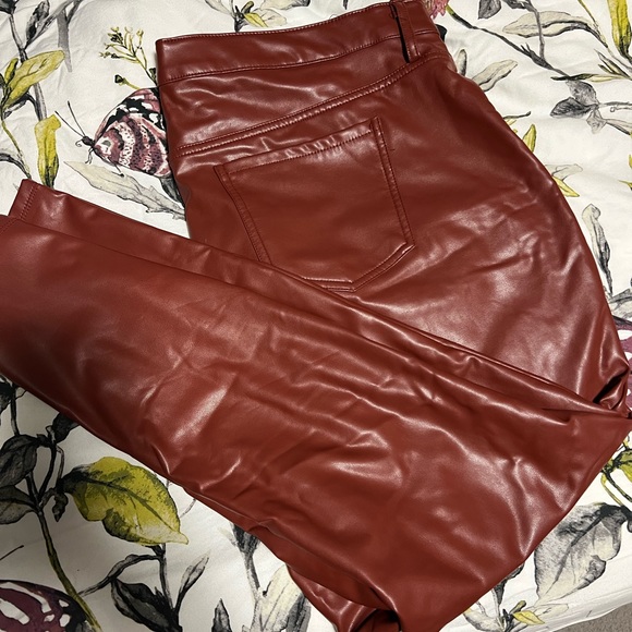 NWOT TORRID sz 18s brown pleather pants - Picture 7 of 7